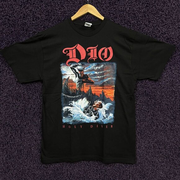 Dio Holy Diver Debut Album Cover Heavy Metal Band T-Shirt L - Picture 1 of 4